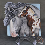 Pony Mare and Foal medallion by DeeAnn Kjelshus