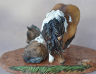 Bubble N Squeak a Pony mare and foal sculpture by DeeAnn Kjelshus