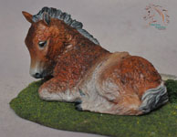 Bubble N Squeak a Pony mare and foal sculpture by DeeAnn Kjelshus