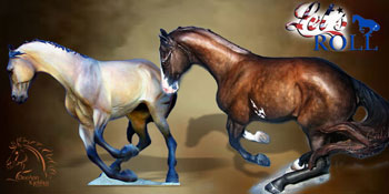 Let's Roll - a limited edition resin horse by DeeAnn Kjelshus Let's Roll - a limited edition resin horse by DeeAnn Kjelshus