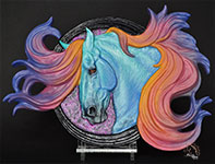 Cyclone medallion  painted by DeeAnn Kjelshus 2025