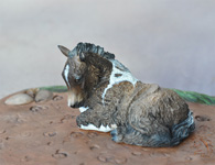 Bubble N Squeak a Pony mare and foal sculpture by DeeAnn Kjelshus